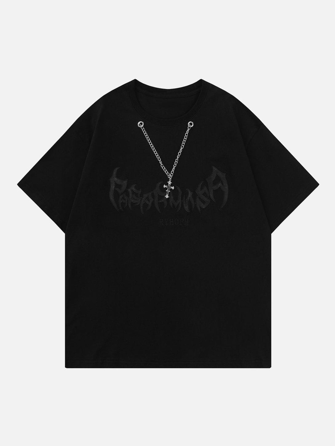 Lacezy - Embroidery Chain Decoration Tee- Streetwear Fashion - lacezy.com