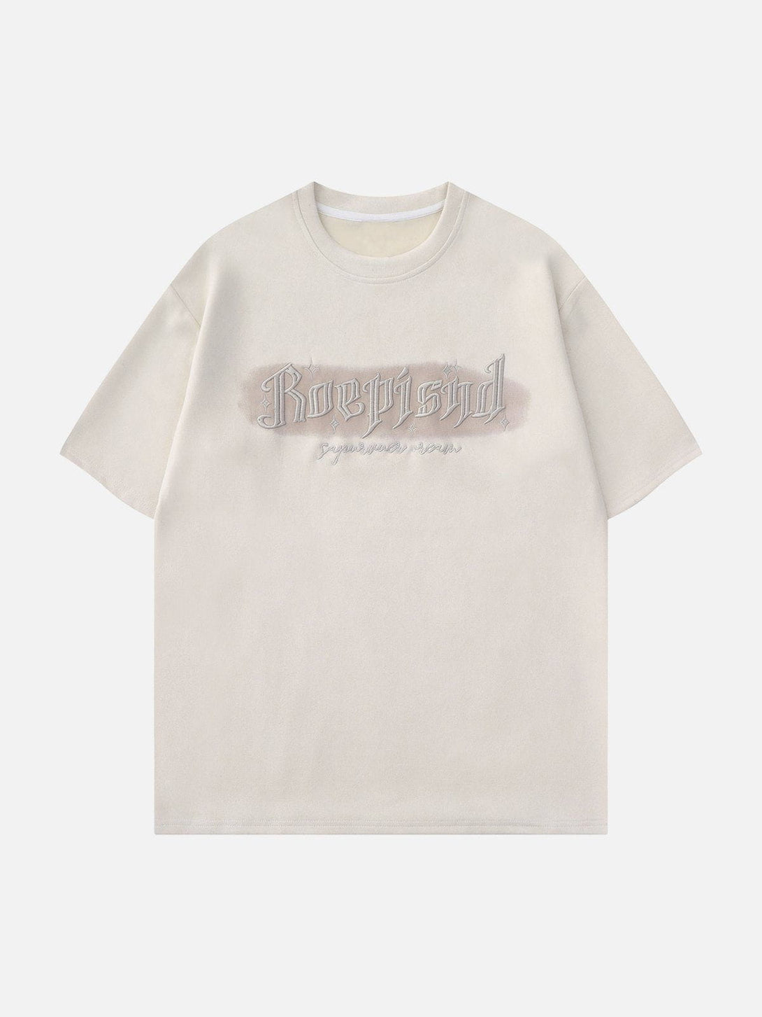 Lacezy - Embroidery Letter Doodle Graphic Tee- Streetwear Fashion - lacezy.com