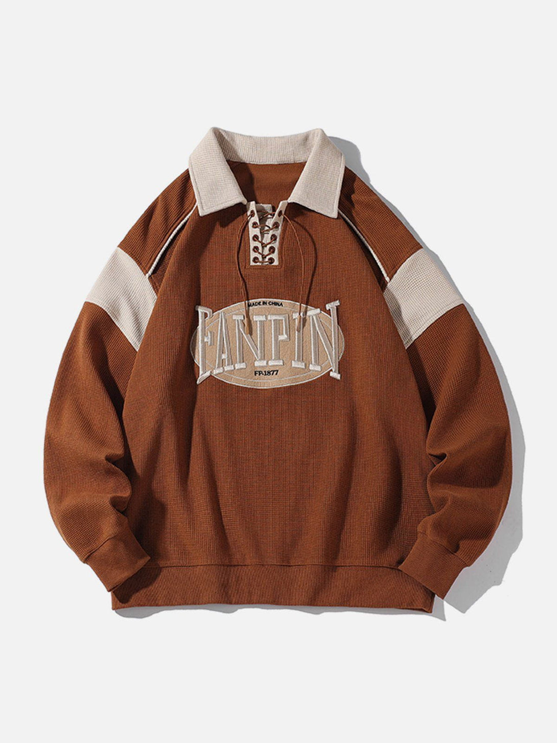 Lacezy - Embroidery Lettered Sweatshirt- Streetwear Fashion - lacezy.com