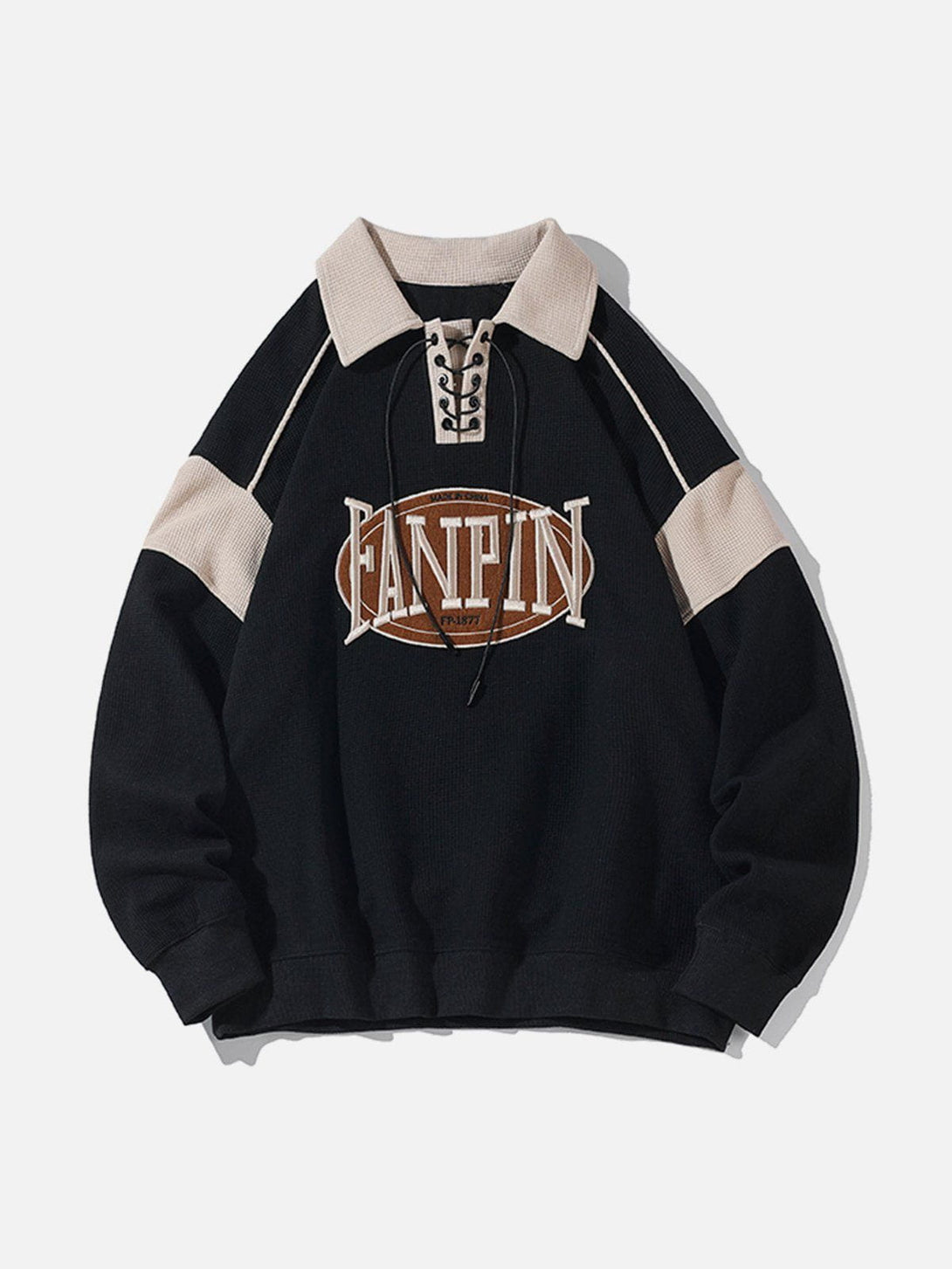 Lacezy - Embroidery Lettered Sweatshirt- Streetwear Fashion - lacezy.com