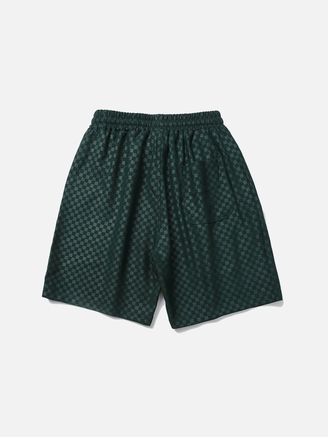 Lacezy - Embroidery Mountain Plaid Shorts- Streetwear Fashion - lacezy.com