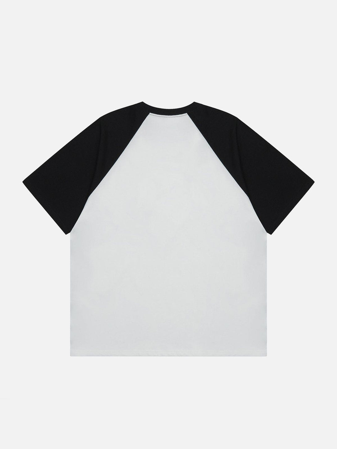 Lacezy - Embroidery Patchwork Sleeve Tee- Streetwear Fashion - lacezy.com