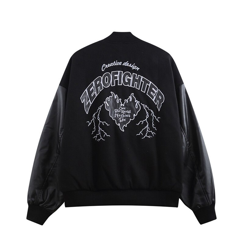 Lacezy - FORGET Baseball Jacket- Streetwear Fashion - lacezy.com