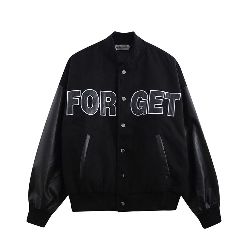 Lacezy - FORGET Baseball Jacket- Streetwear Fashion - lacezy.com