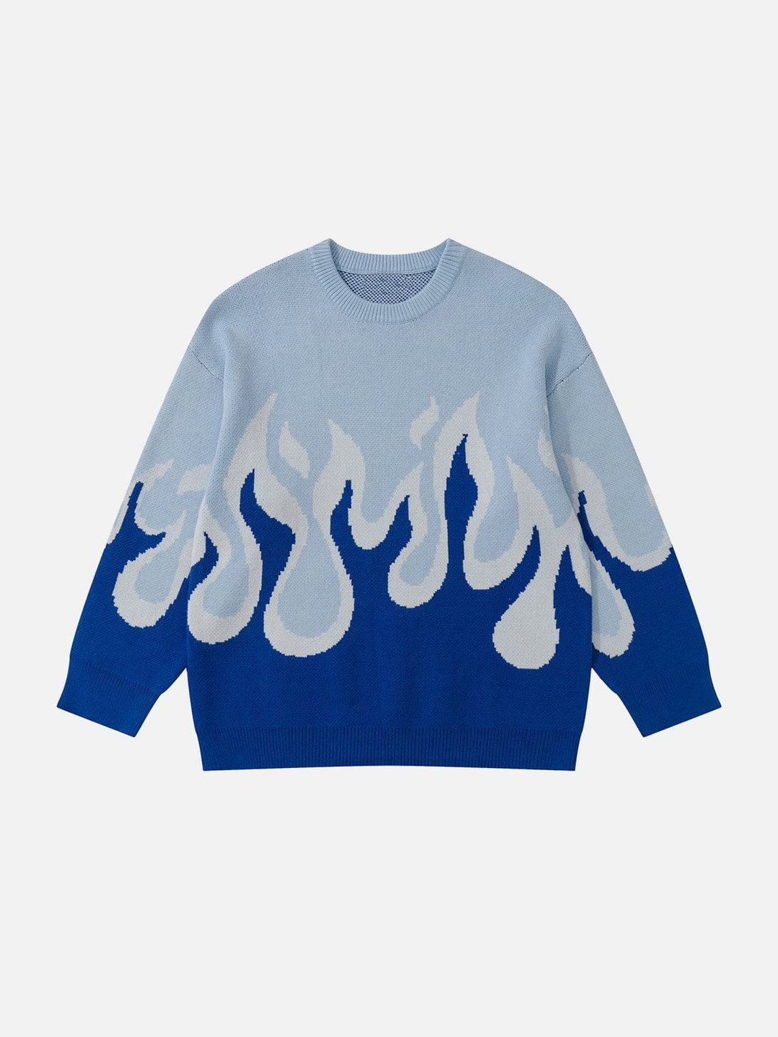 Lacezy - Flame Print Sweater- Streetwear Fashion - lacezy.com