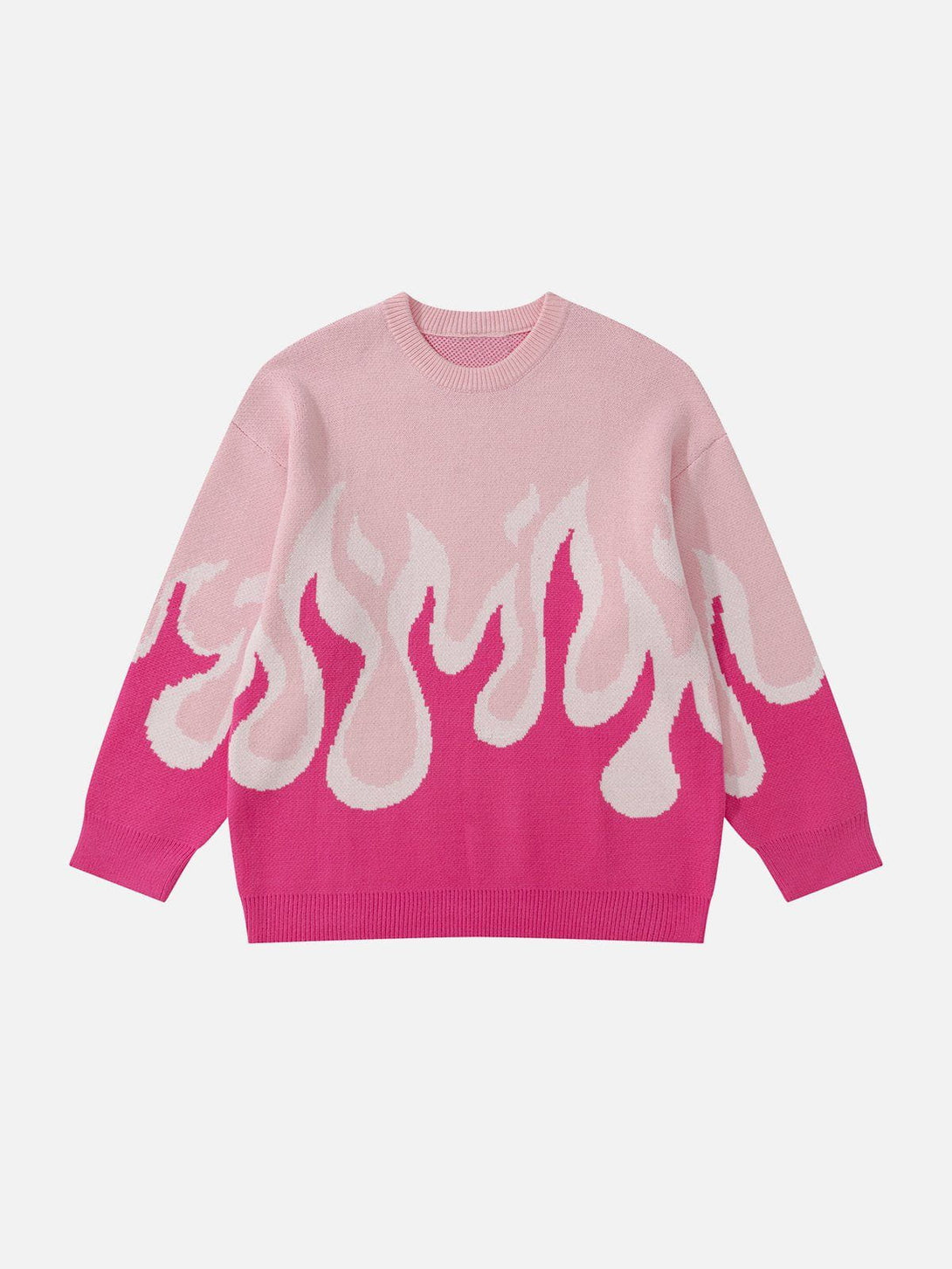 Lacezy - Flame Print Sweater- Streetwear Fashion - lacezy.com