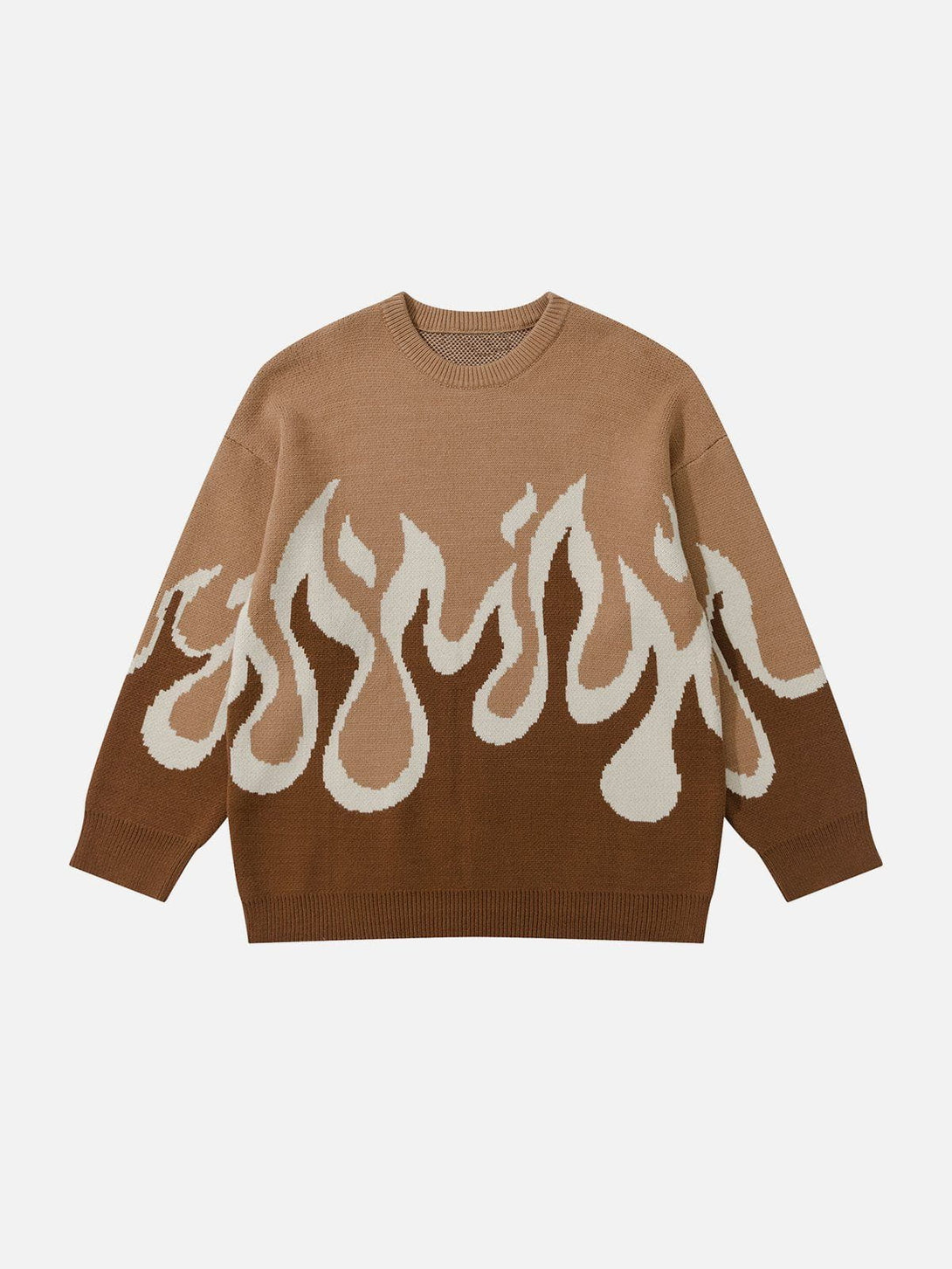 Lacezy - Flame Print Sweater- Streetwear Fashion - lacezy.com