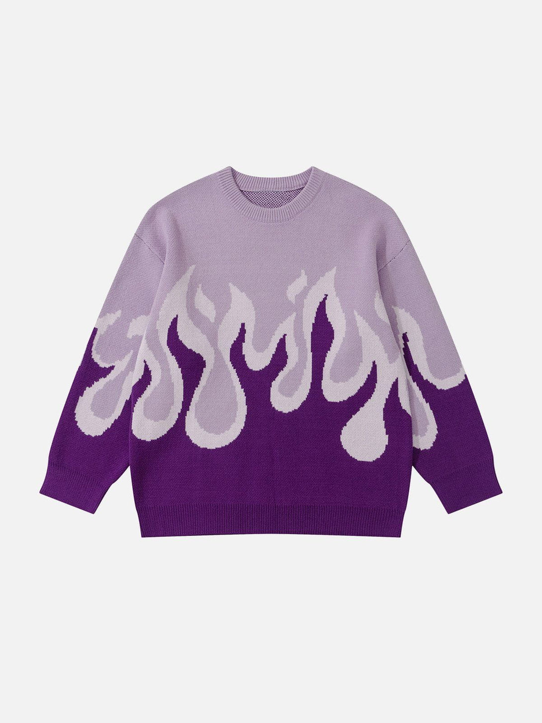 Lacezy - Flame Print Sweater- Streetwear Fashion - lacezy.com