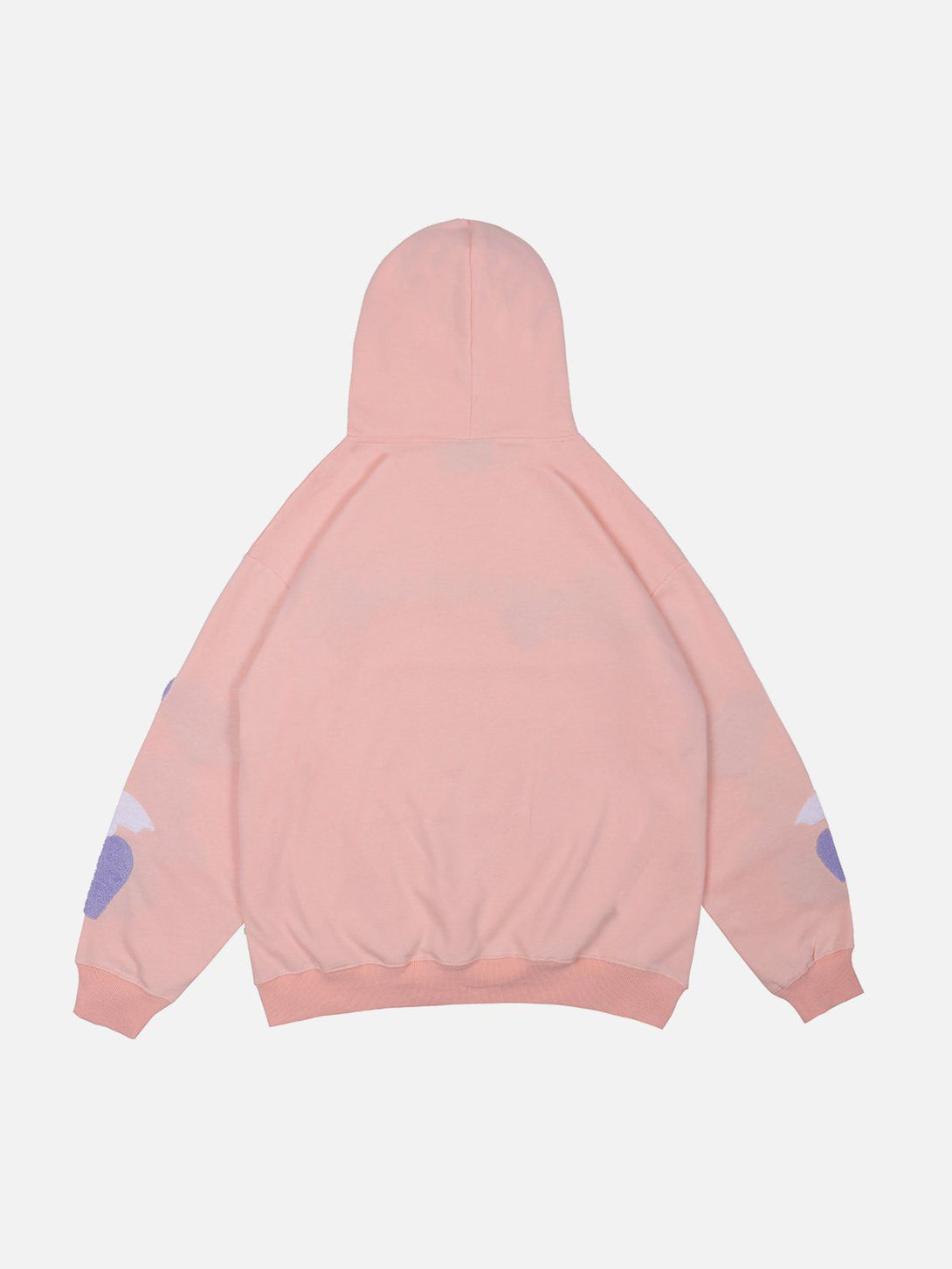 Lacezy - Flocked Heart Hoodie- Streetwear Fashion - lacezy.com