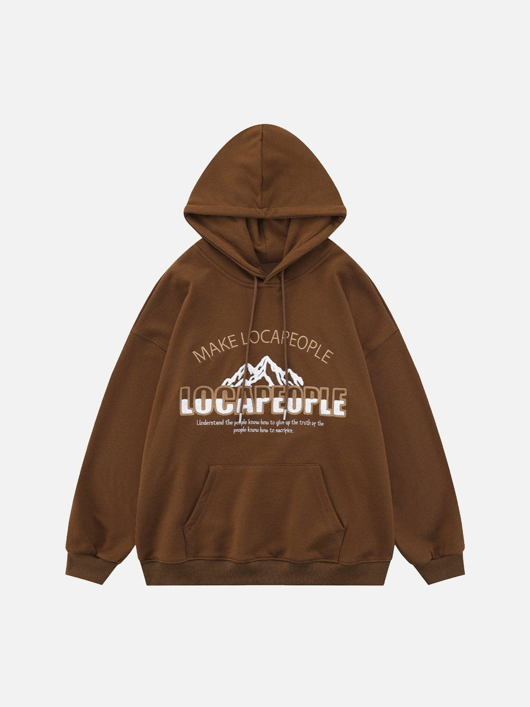 Lacezy - Flocked Mountain Hoodie- Streetwear Fashion - lacezy.com