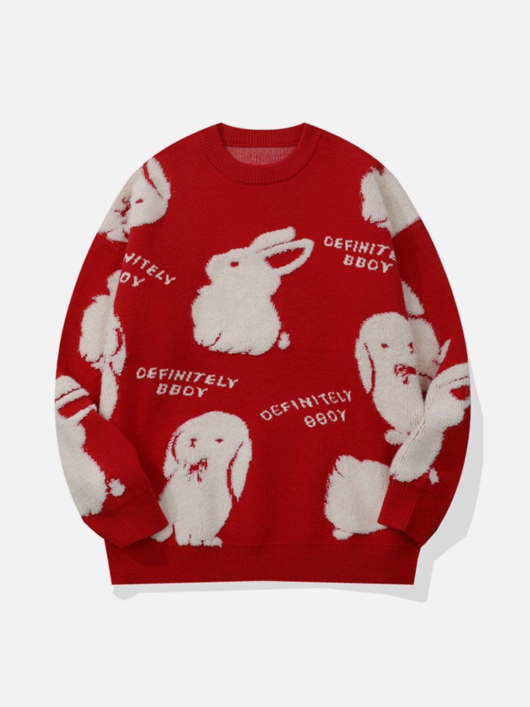 Lacezy - Flocked Rabbit Sweater- Streetwear Fashion - lacezy.com