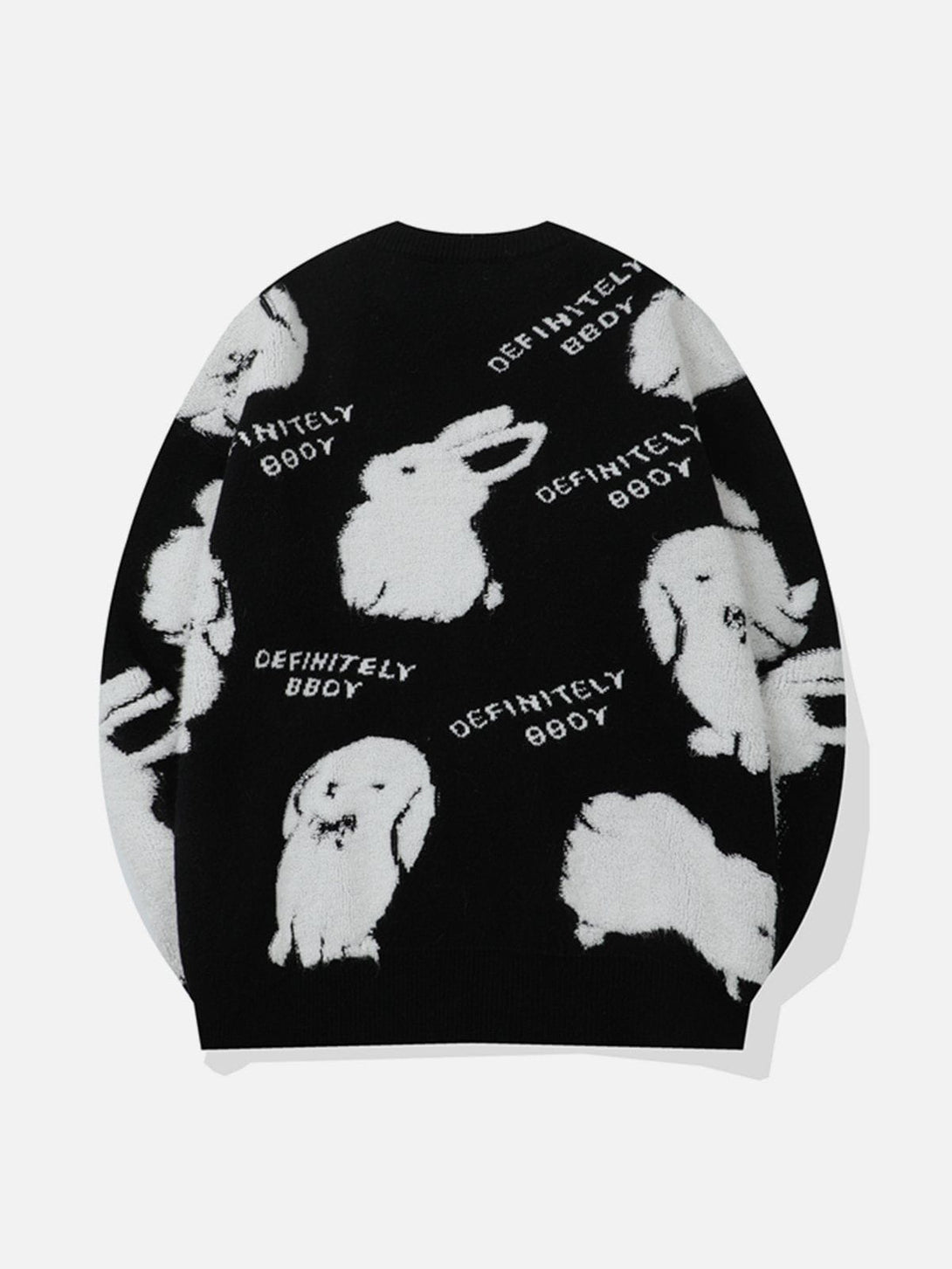 Lacezy - Flocked Rabbit Sweater- Streetwear Fashion - lacezy.com