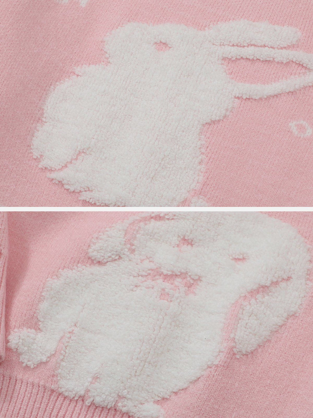 Lacezy - Flocked Rabbit Sweater- Streetwear Fashion - lacezy.com