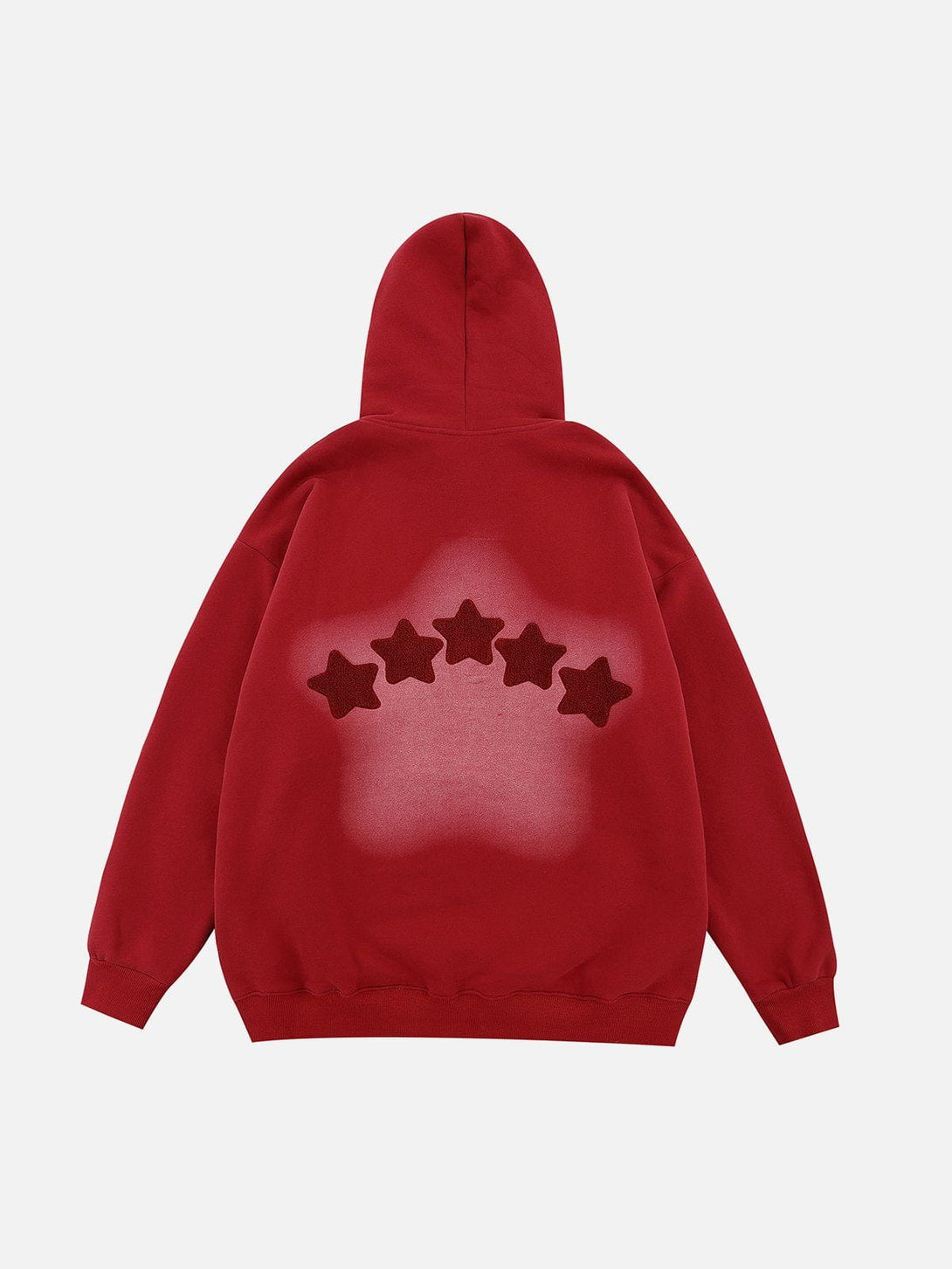 Lacezy - Flocked Star Embroidery Hoodie- Streetwear Fashion - lacezy.com