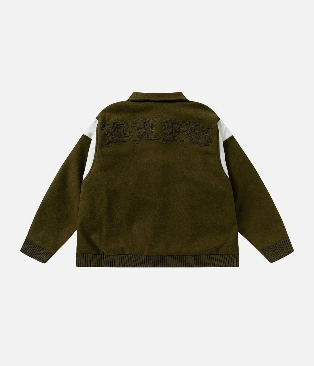 Lacezy - Flocking Letters Tweed Varsity Jacket- Streetwear Fashion - lacezy.com