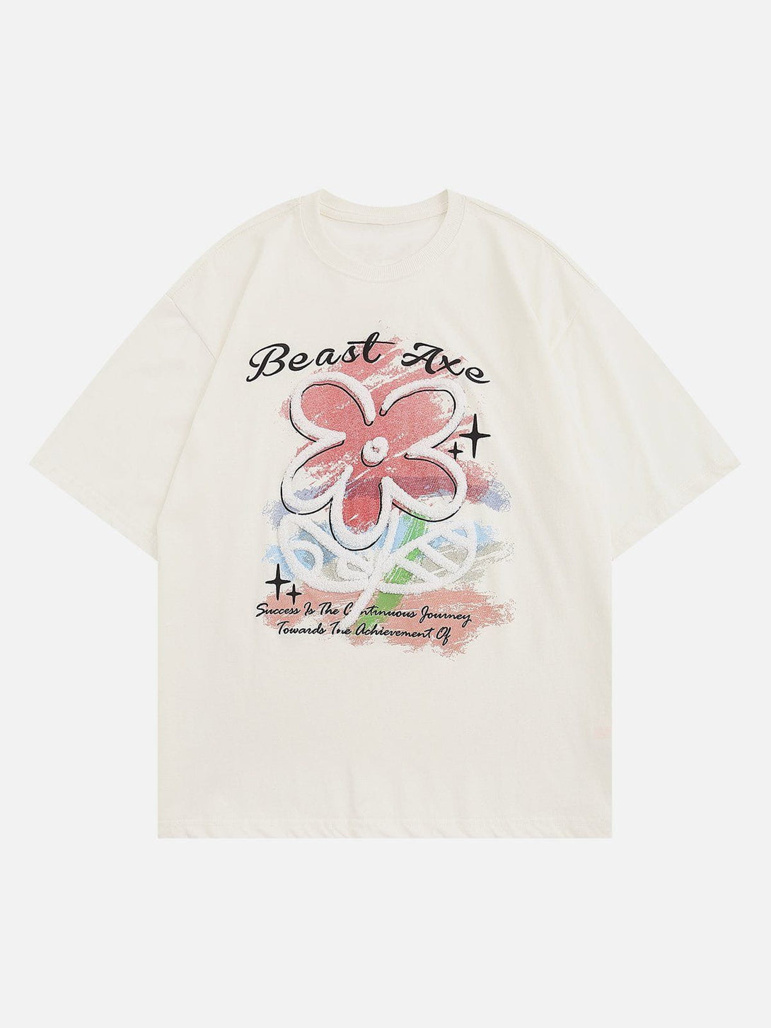 Lacezy - Flower Embroidery Tee- Streetwear Fashion - lacezy.com