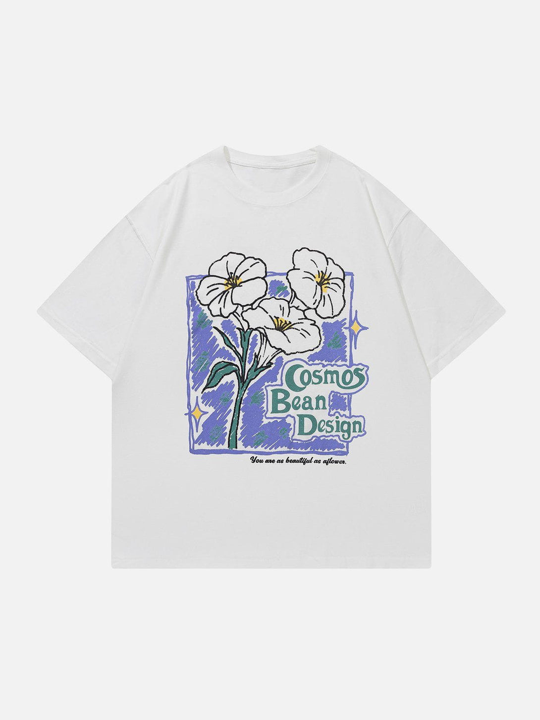 Lacezy - Flower Print Tee- Streetwear Fashion - lacezy.com