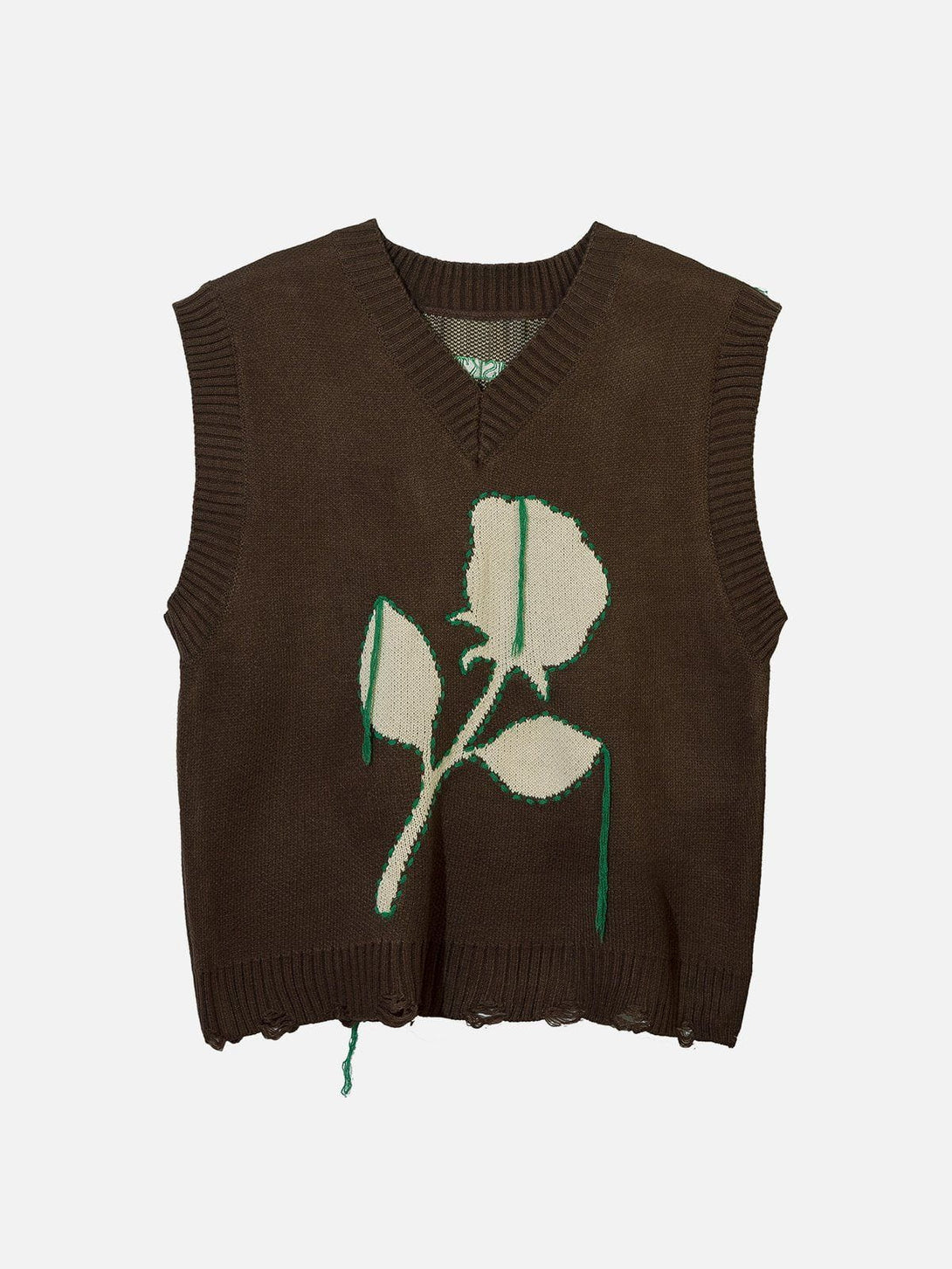 Lacezy - Flower Ribbon Sweater Vest- Streetwear Fashion - lacezy.com