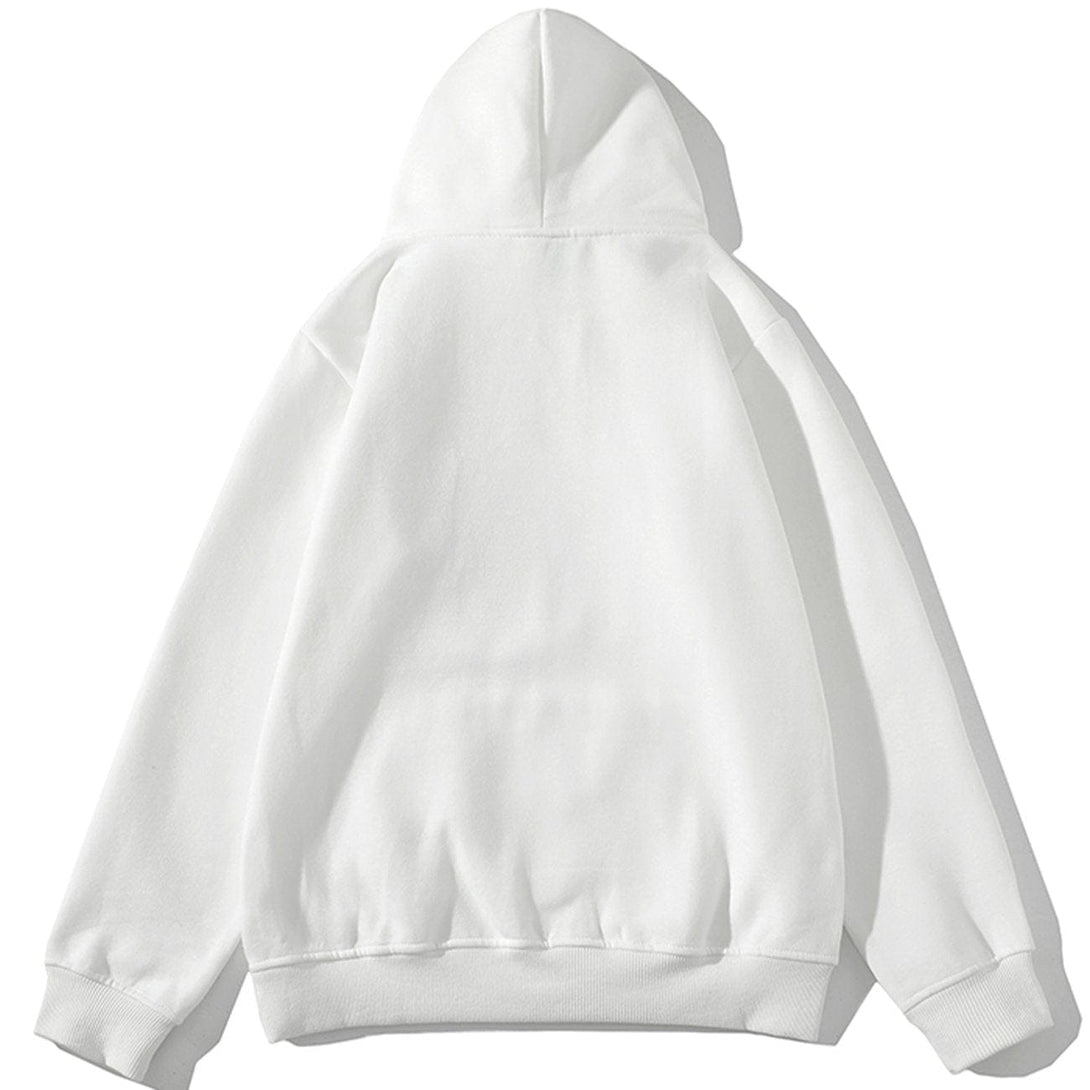 Lacezy - Foam Heart Print Hoodie- Streetwear Fashion - lacezy.com