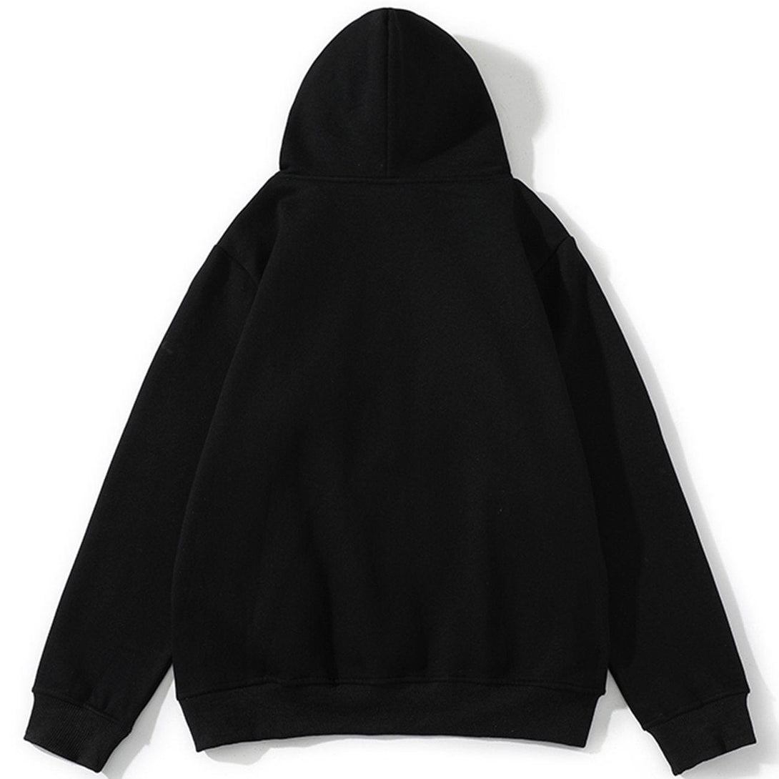 Lacezy - Foam Heart Print Hoodie- Streetwear Fashion - lacezy.com