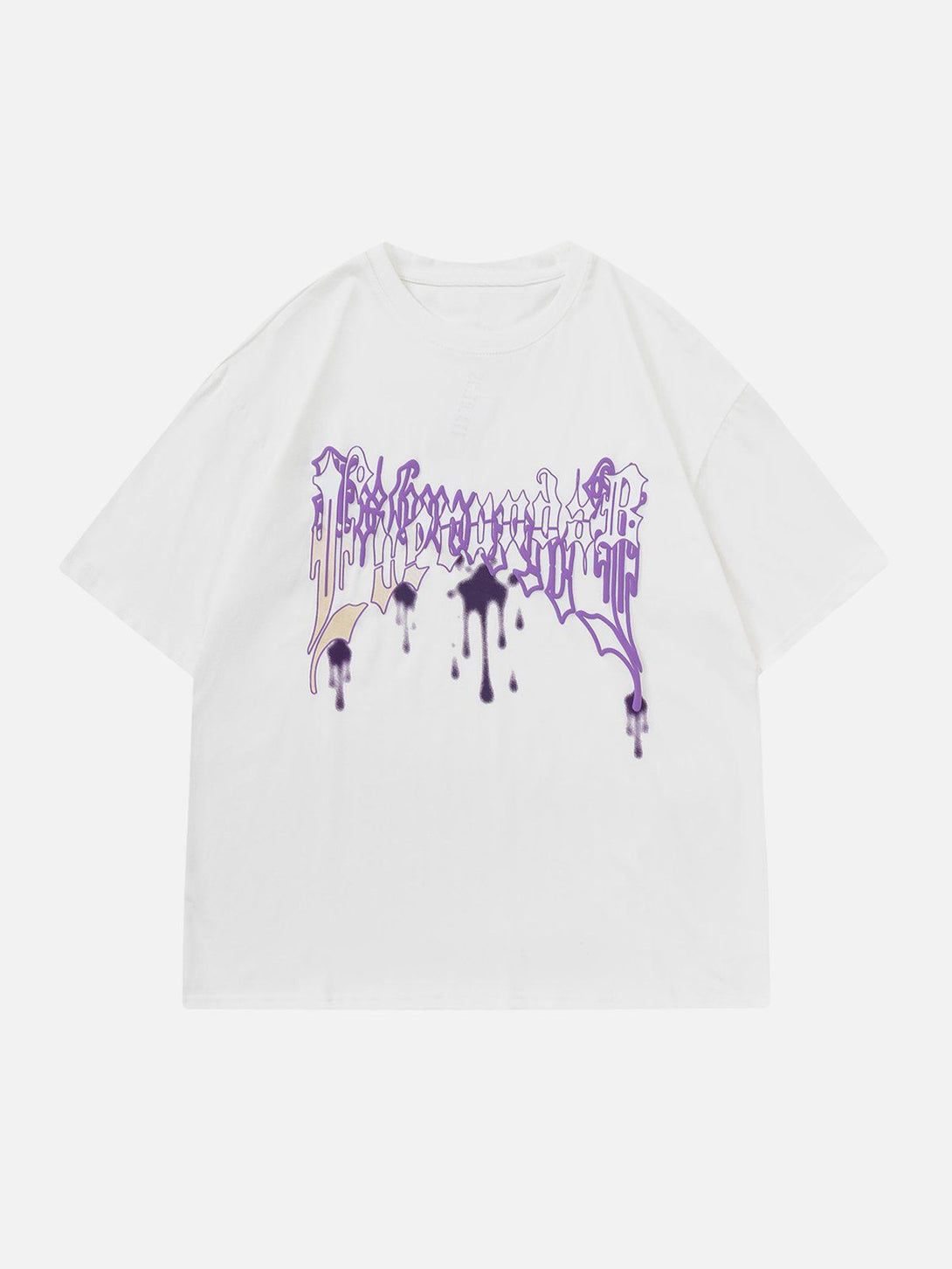 Lacezy - Foam Printing Water Stains Print Tee- Streetwear Fashion - lacezy.com