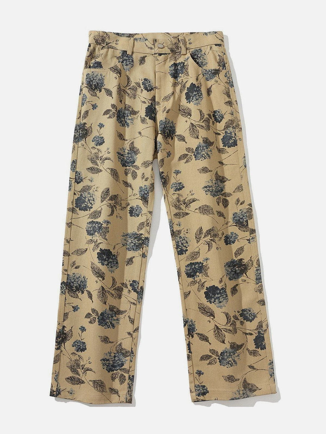 Lacezy - Full Flower Print Pants- Streetwear Fashion - lacezy.com