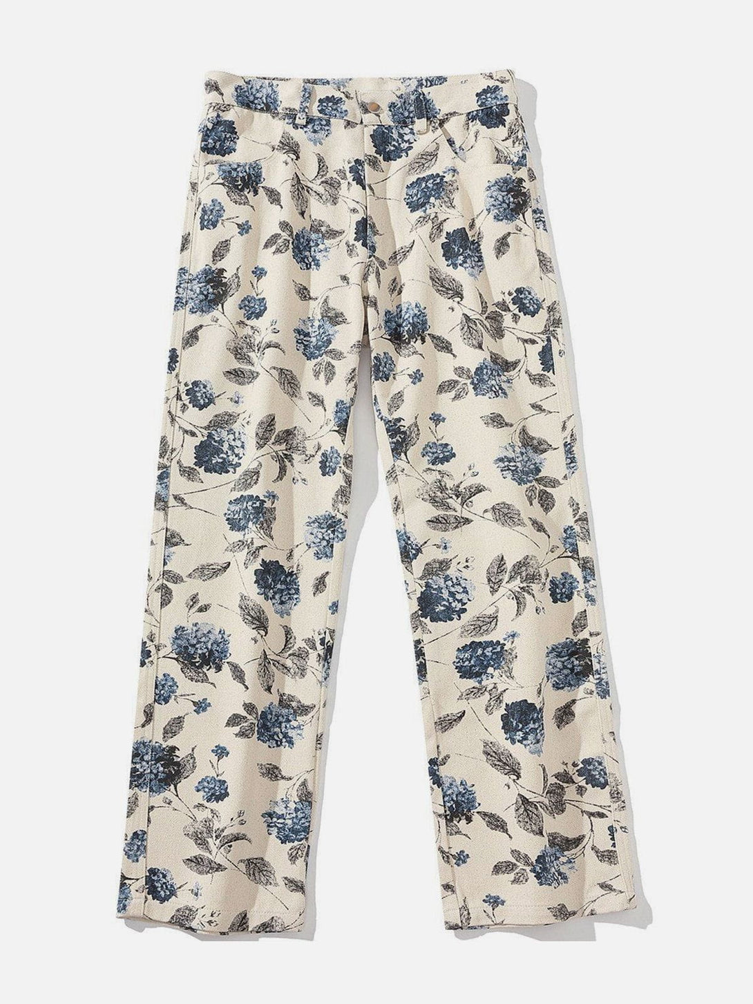 Lacezy - Full Flower Print Pants- Streetwear Fashion - lacezy.com