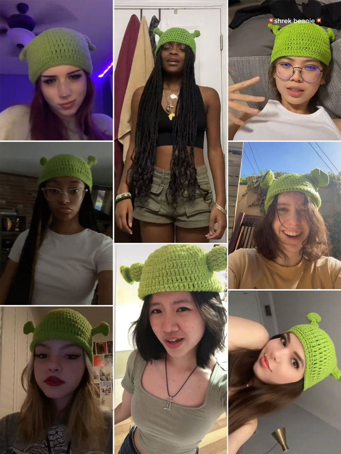 Lacezy - Funny Animated Shrek Beanie- Streetwear Fashion - lacezy.com