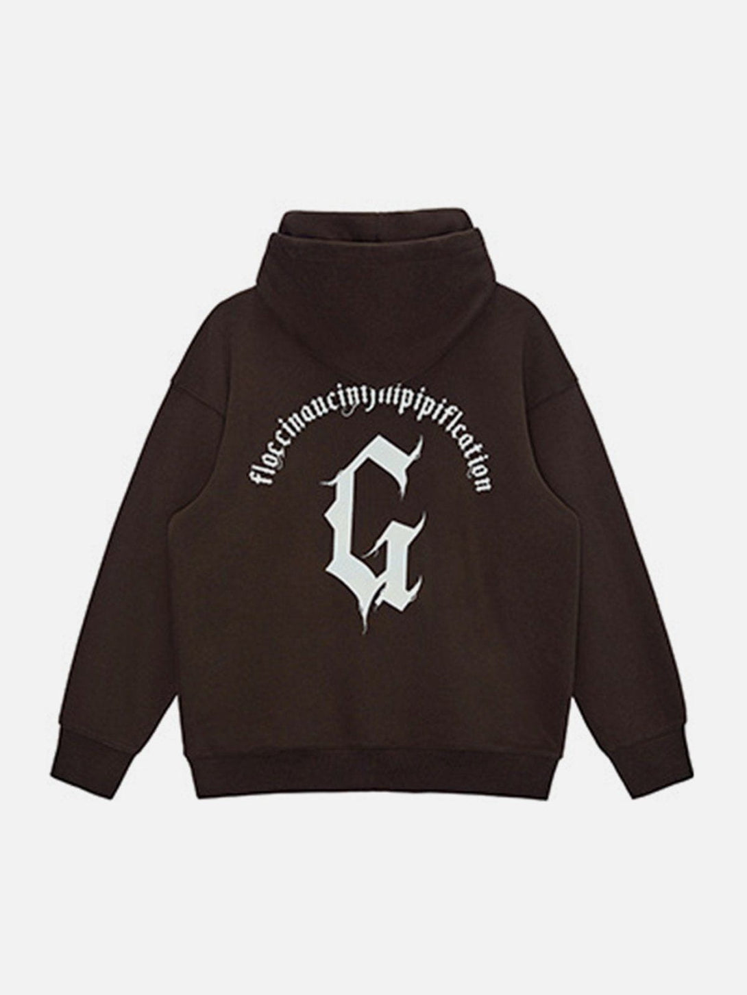 Lacezy - G Gothic Letter Print Hoodie- Streetwear Fashion - lacezy.com