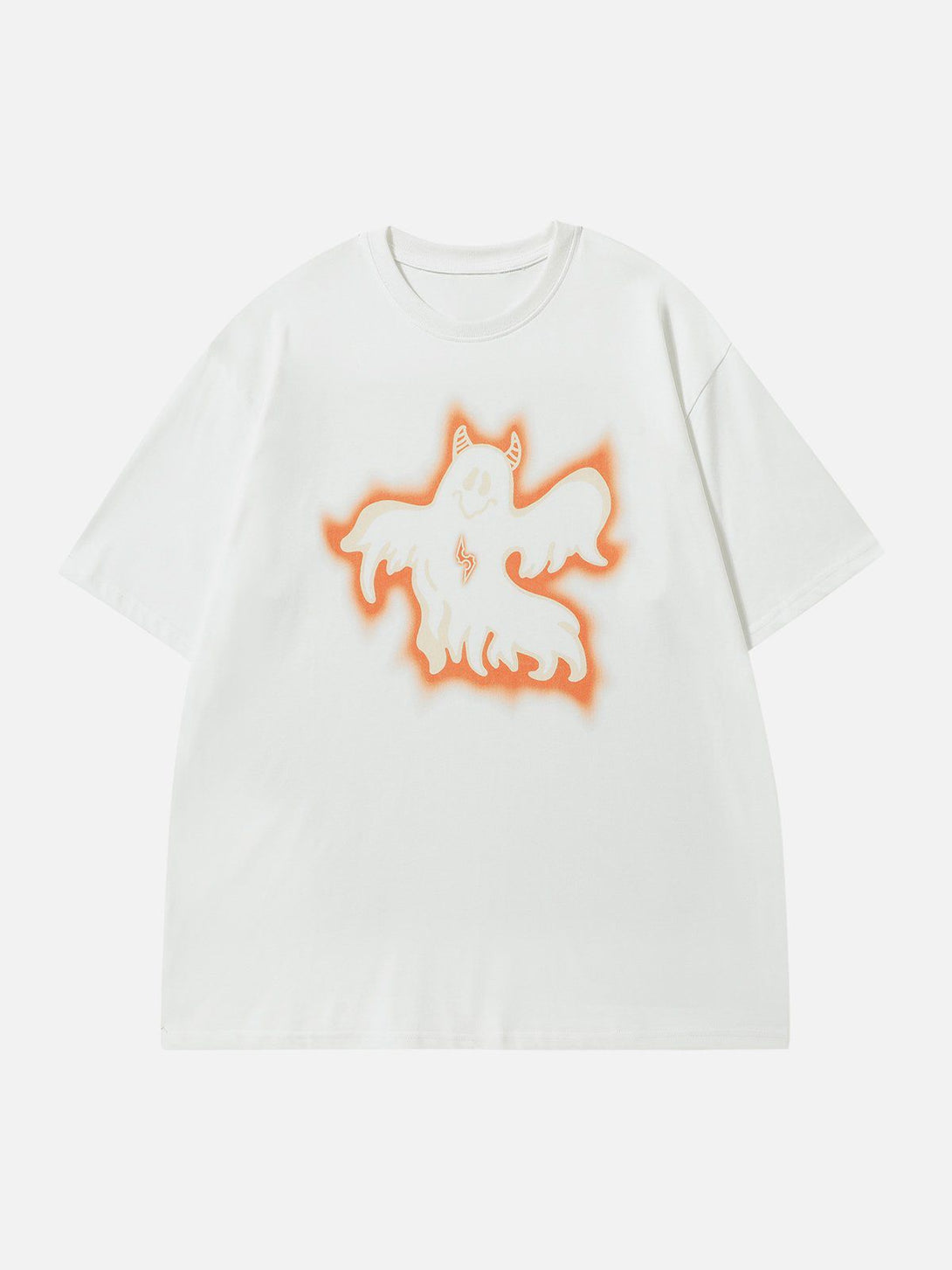 Lacezy - Ghost Demon Corner Print Tee- Streetwear Fashion - lacezy.com