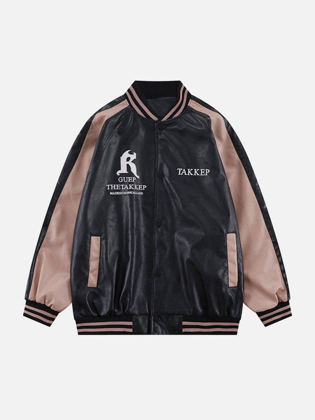 Lacezy - Gothic Letter PU Jacket- Streetwear Fashion - lacezy.com