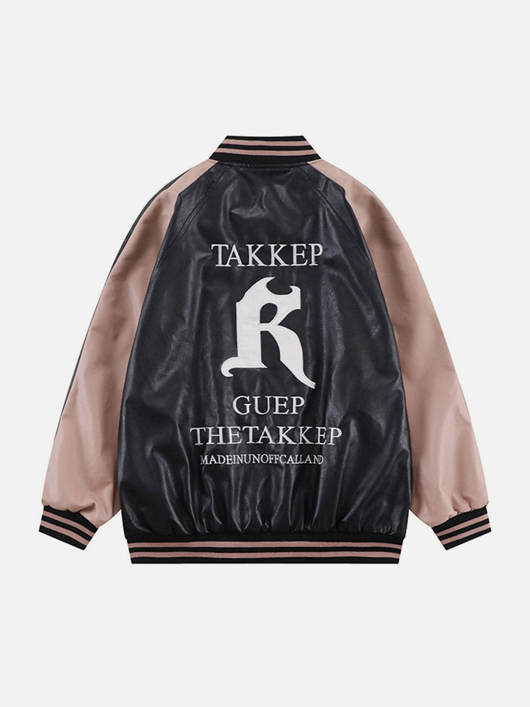 Lacezy - Gothic Letter PU Jacket- Streetwear Fashion - lacezy.com