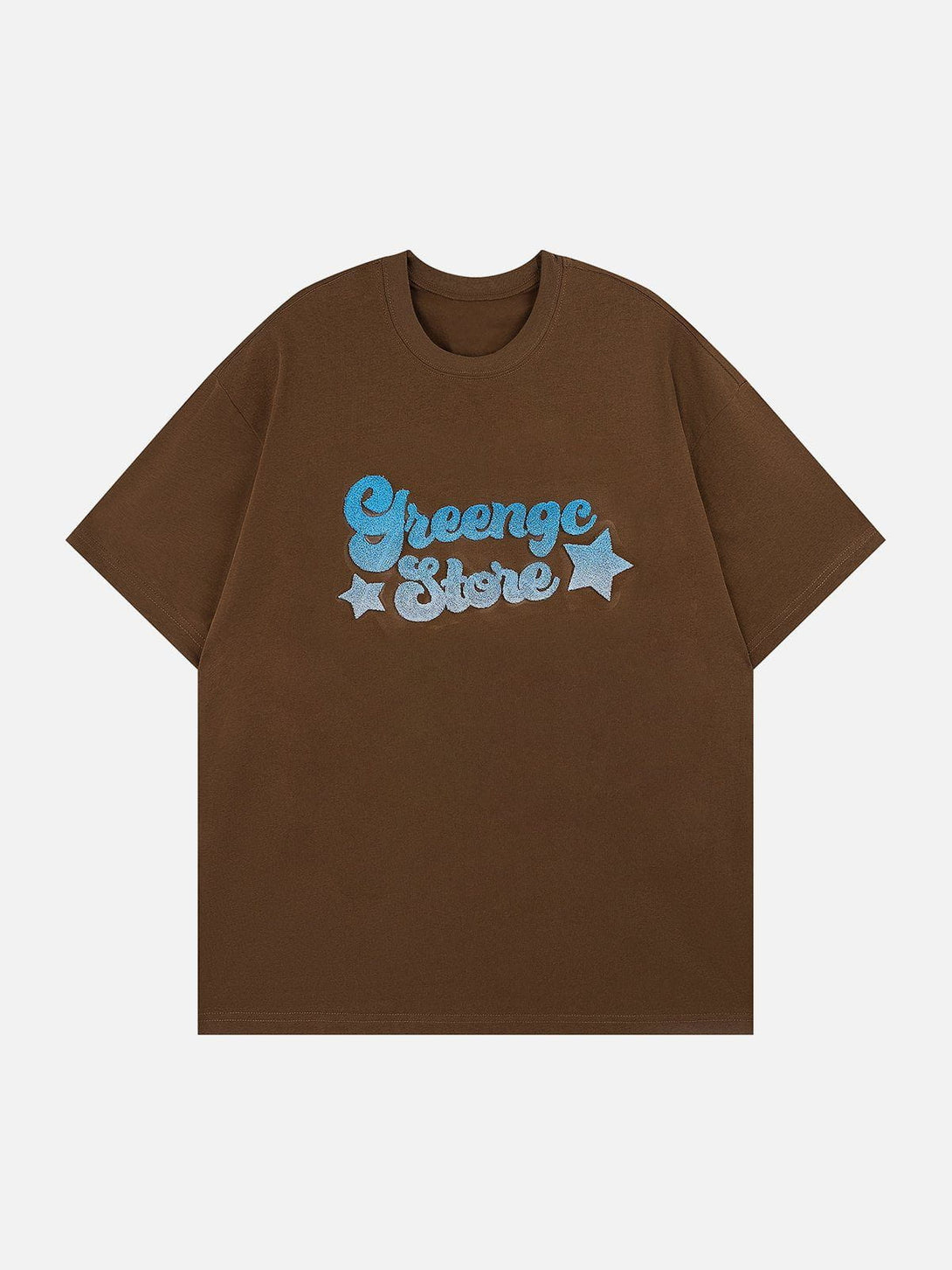 Lacezy - Gradient Embroidery Letter Tee- Streetwear Fashion - lacezy.com