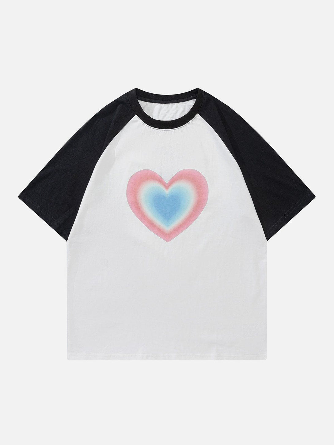 Lacezy - Gradient Heart Print Tee- Streetwear Fashion - lacezy.com