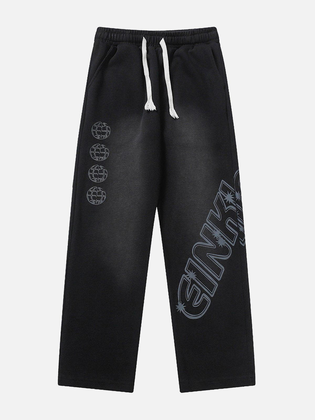 Lacezy - Gradient Monogram Print Pants- Streetwear Fashion - lacezy.com