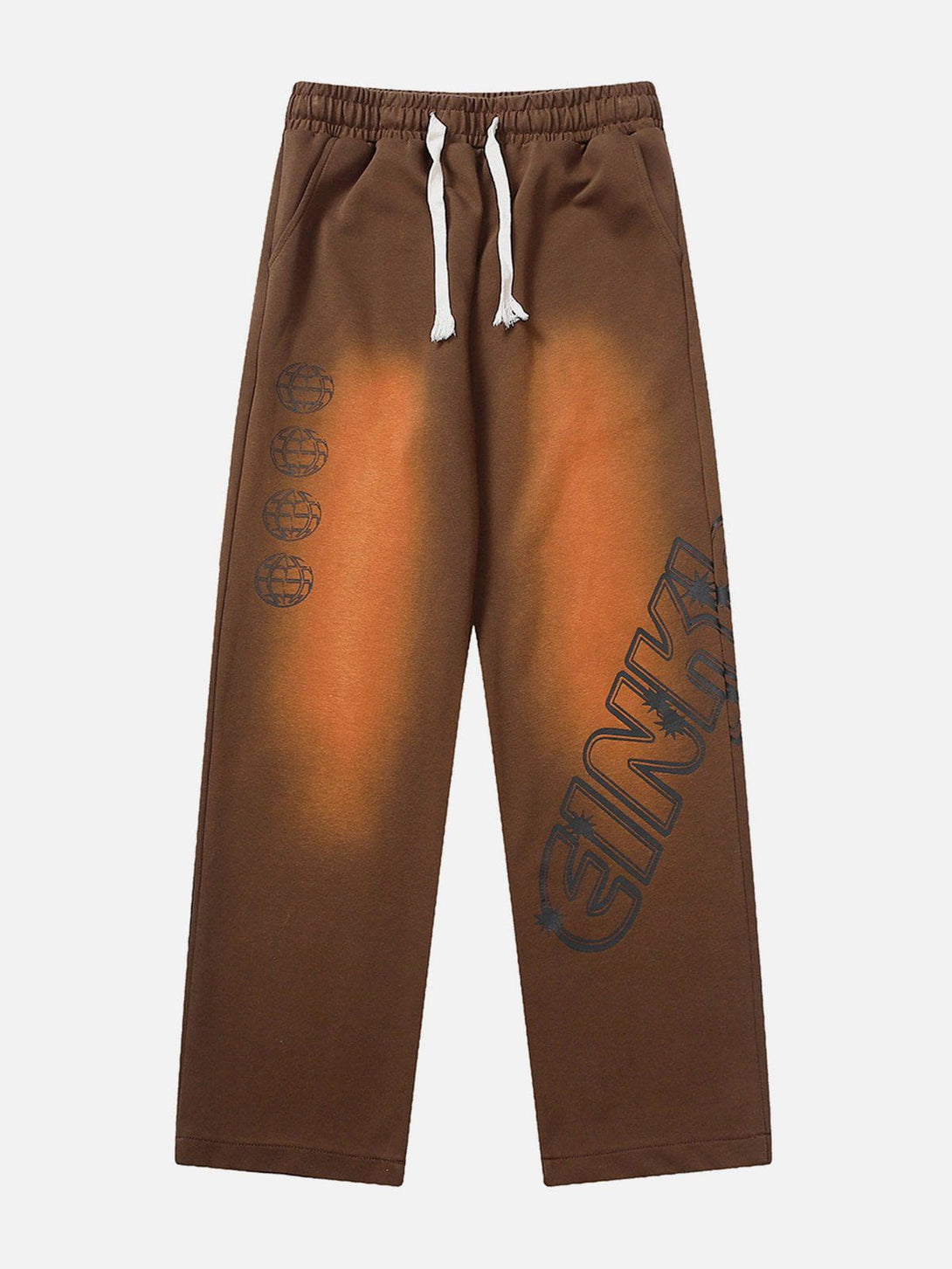 Lacezy - Gradient Monogram Print Pants- Streetwear Fashion - lacezy.com