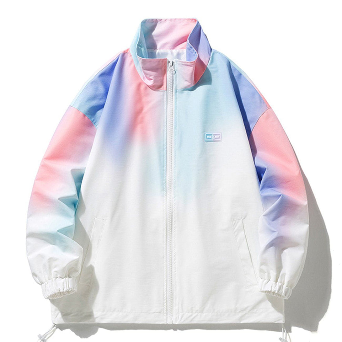 Lacezy - Gradient Rainbow Jacket- Streetwear Fashion - lacezy.com