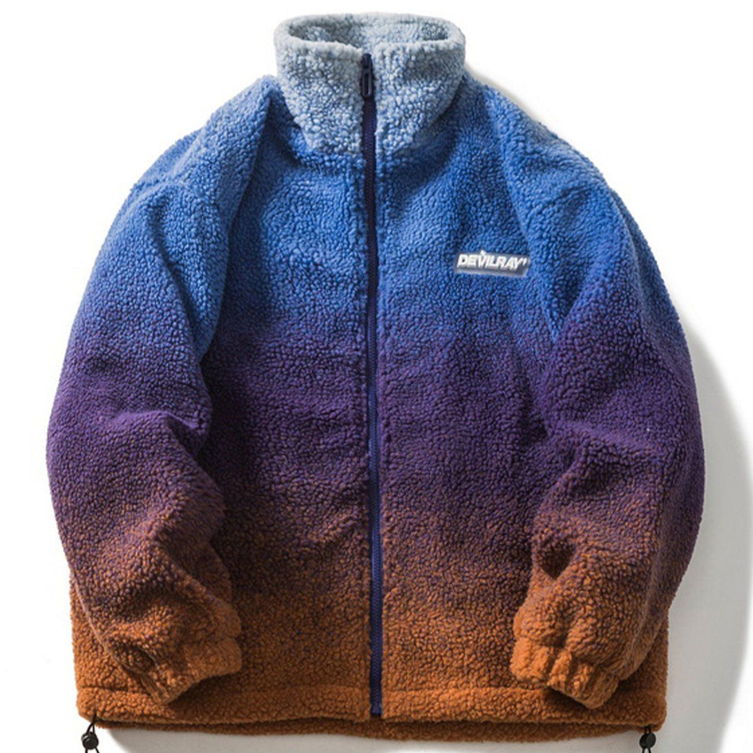 Lacezy - Gradient Rendering Winter Coat- Streetwear Fashion - lacezy.com