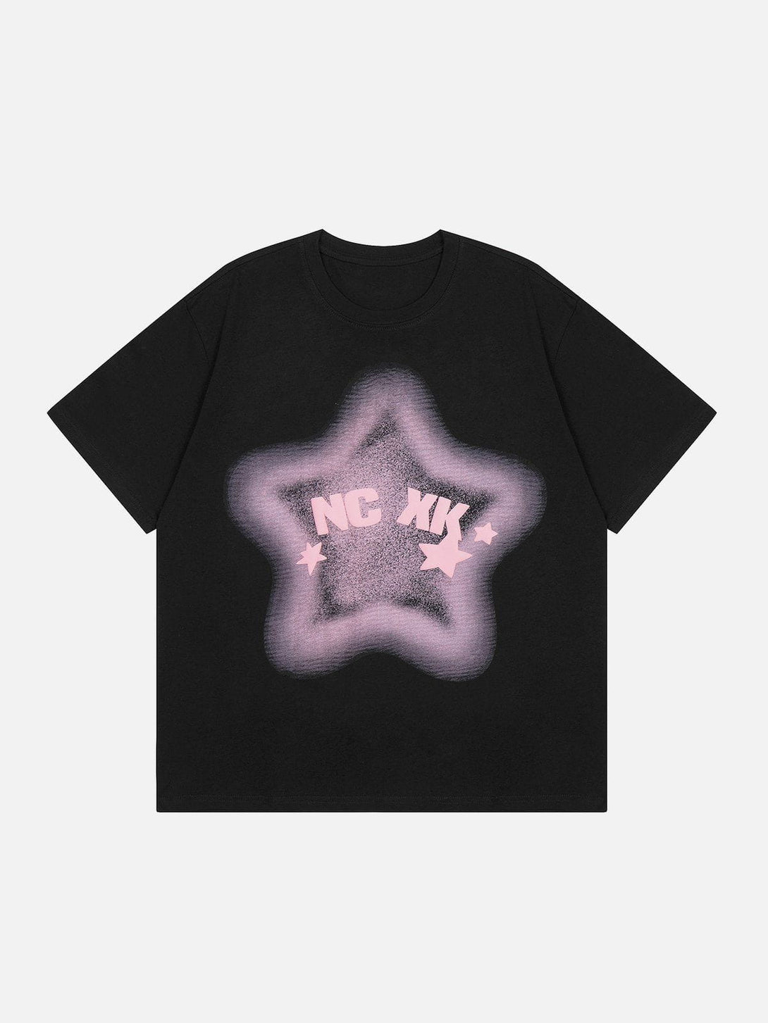 Lacezy - Gradient Star Print Tee- Streetwear Fashion - lacezy.com