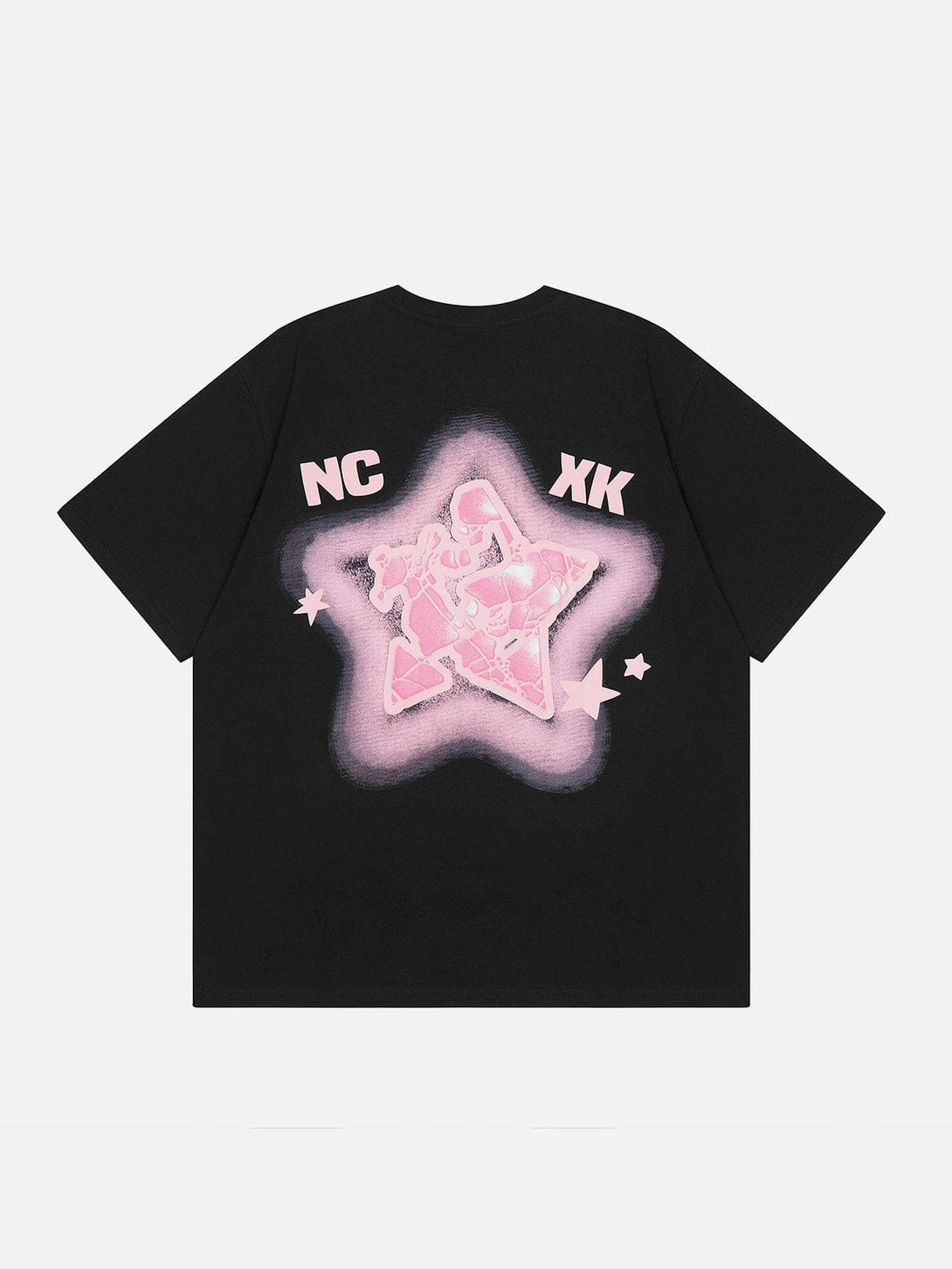 Lacezy - Gradient Star Print Tee- Streetwear Fashion - lacezy.com