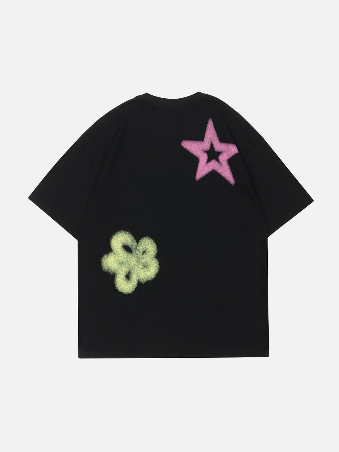 Lacezy - Graffiti Flowers Print Tee- Streetwear Fashion - lacezy.com