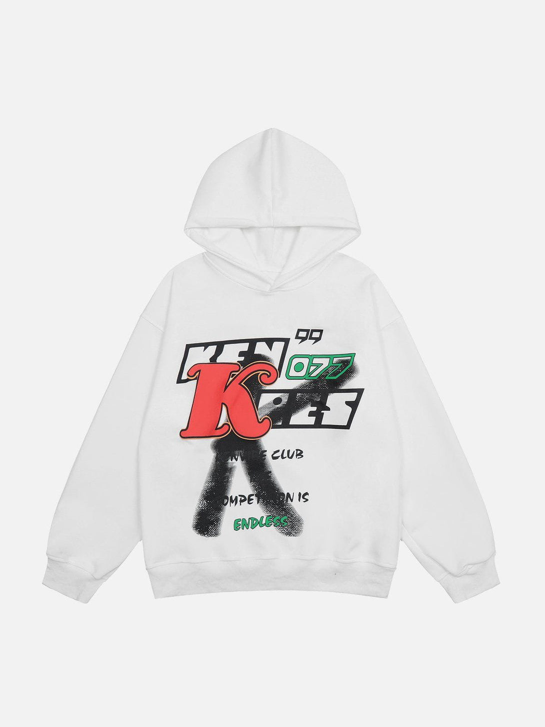 Lacezy - Graffiti Letter Print Hoodie- Streetwear Fashion - lacezy.com