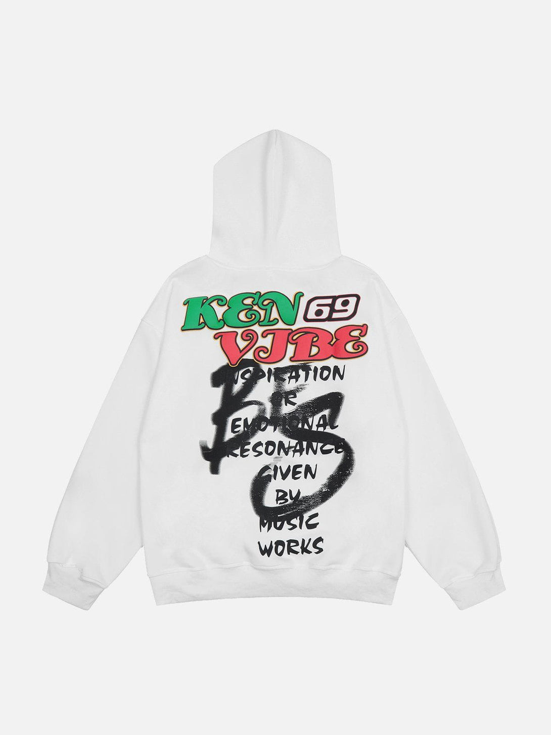 Lacezy - Graffiti Letter Print Hoodie- Streetwear Fashion - lacezy.com