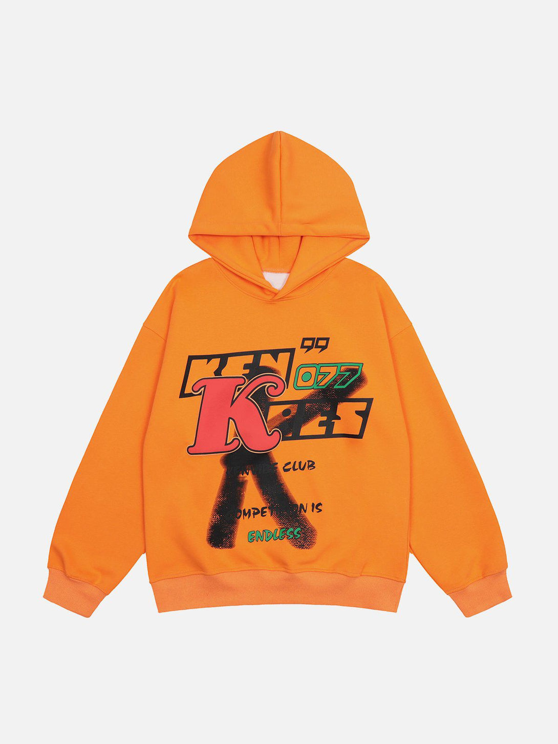 Lacezy - Graffiti Letter Print Hoodie- Streetwear Fashion - lacezy.com