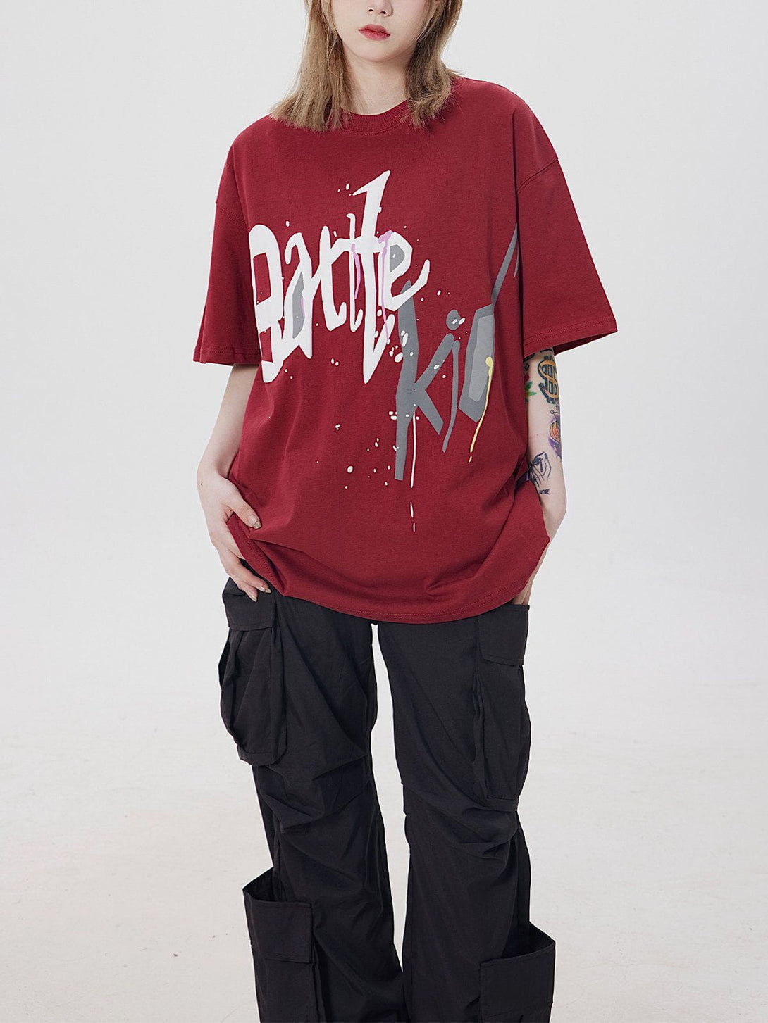 Lacezy - Graffiti Letter Print Tee- Streetwear Fashion - lacezy.com