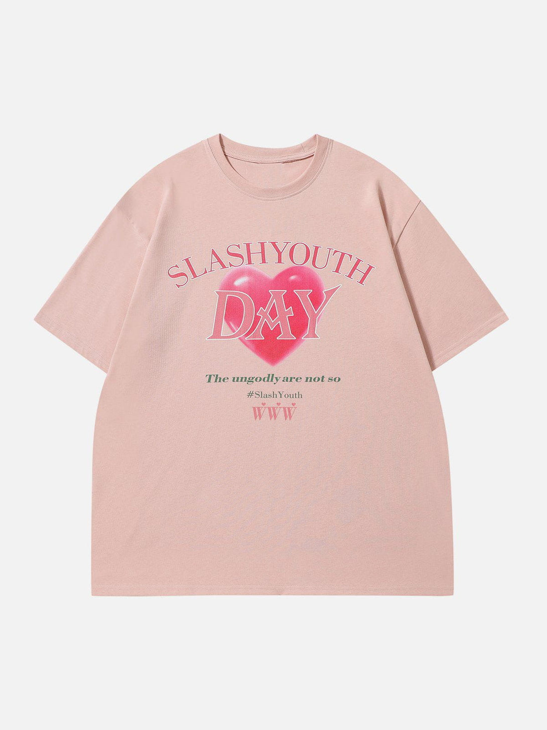 Lacezy - Heart Element Day Print Tee- Streetwear Fashion - lacezy.com