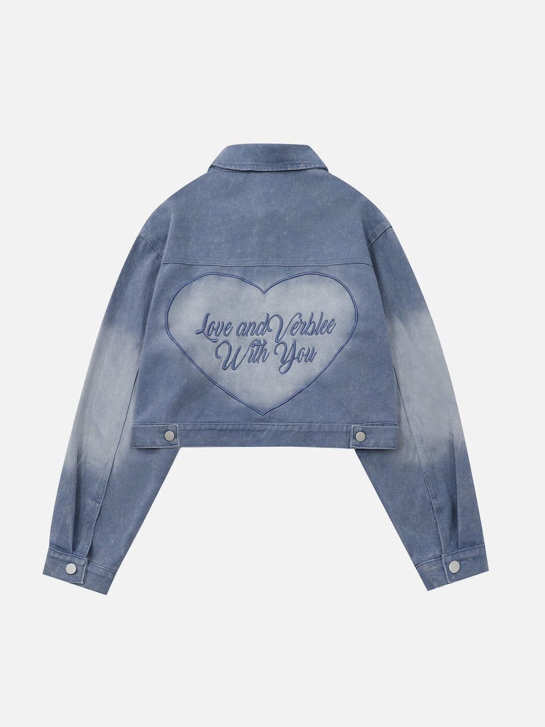 Lacezy - Heart Embroidery Jacket- Streetwear Fashion - lacezy.com