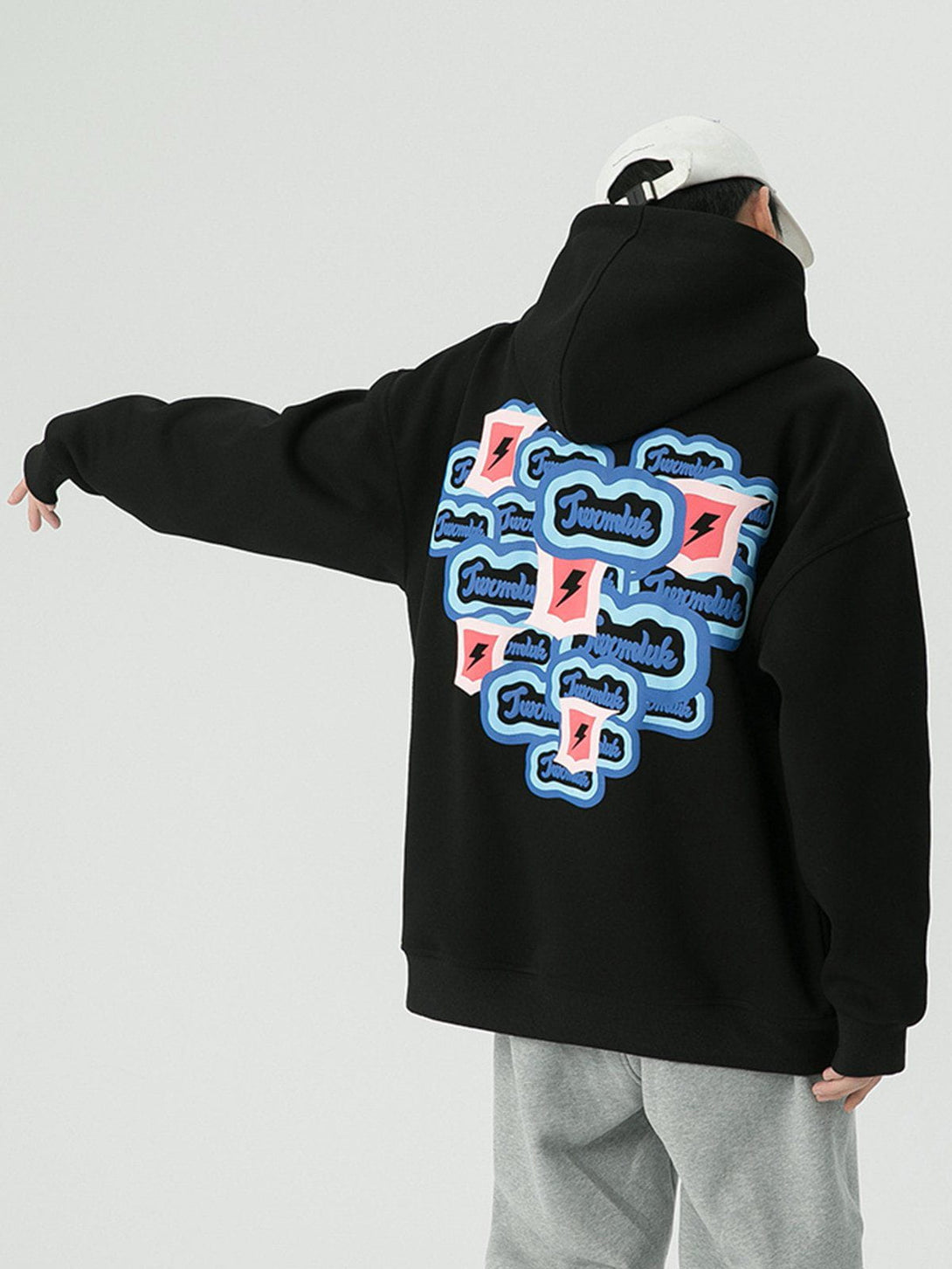 Lacezy - Heart Letter Print Hoodie- Streetwear Fashion - lacezy.com