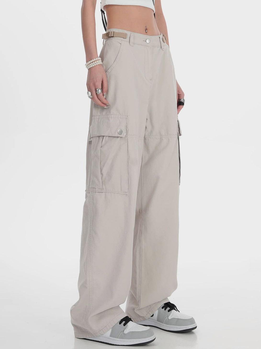 Lacezy - Hip Hop Straight Cargo Pants- Streetwear Fashion - lacezy.com