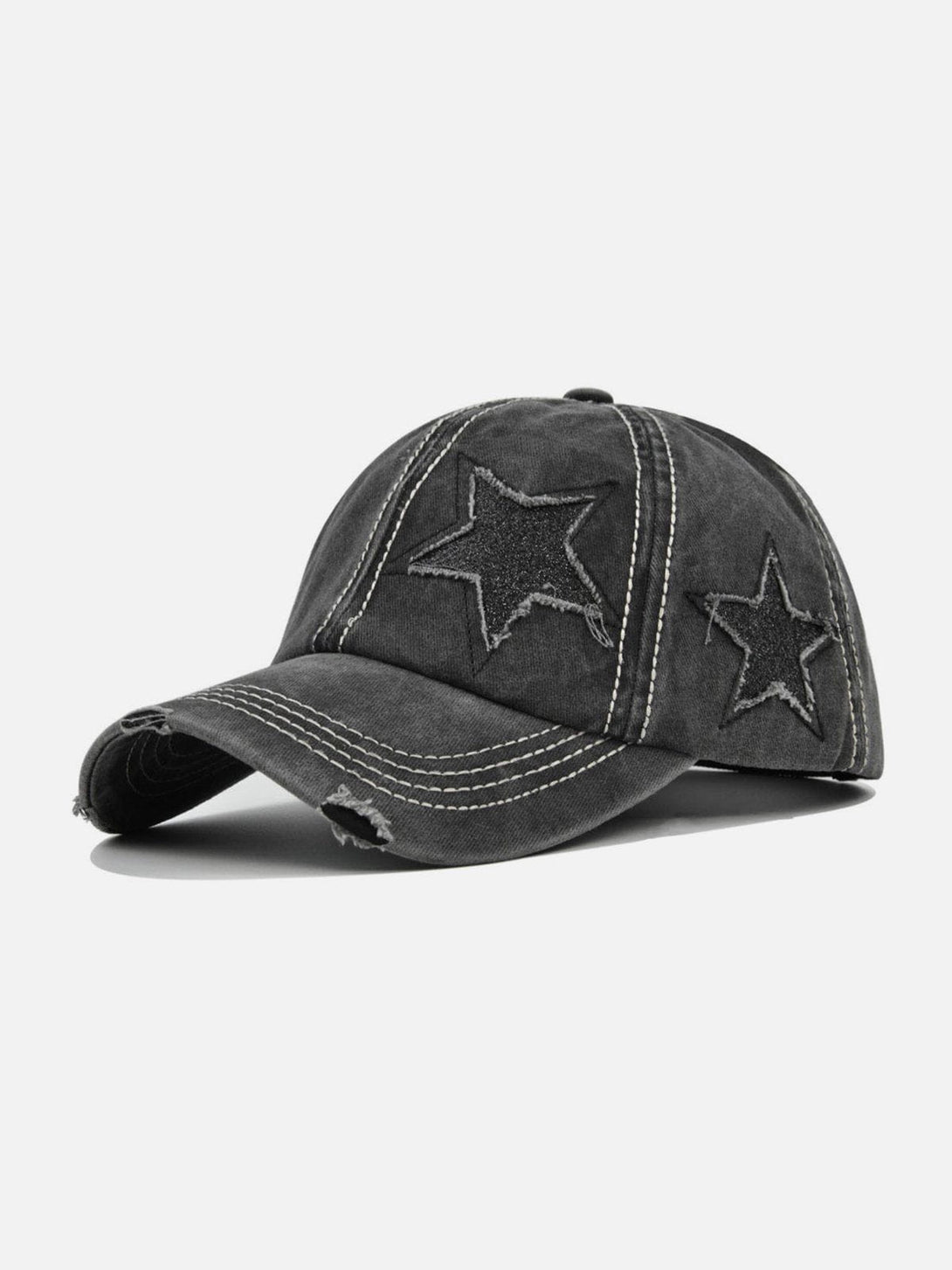 Lacezy - Hole Star Washed Hat- Streetwear Fashion - lacezy.com